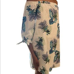 BeBop White/Floral Print Cotton Dress